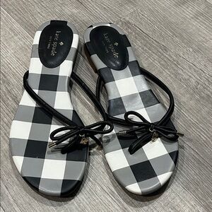 Kate Spade Monochrome Check Sandals